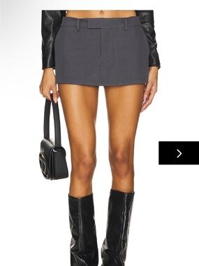 superdown Charcoal High-Rise Mini Skort